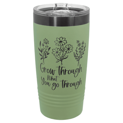 Custom Personalized Ghost Black 20 oz Insulated Tumbler with Slider Lid