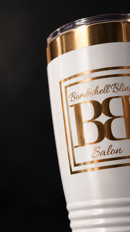 Custom Personalized Rose Gold 20 oz Tumbler with Slider Lid