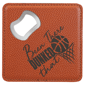 Custom-Engraved 4x4 Leatherette Bottle Opener Coasters