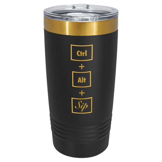 Personalized Bright Gold 20 oz. Insulated Tumbler with Slider Lid