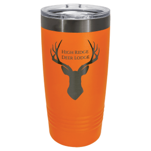 Custom Personalized Ghost Black 20 oz Insulated Tumbler with Slider Lid