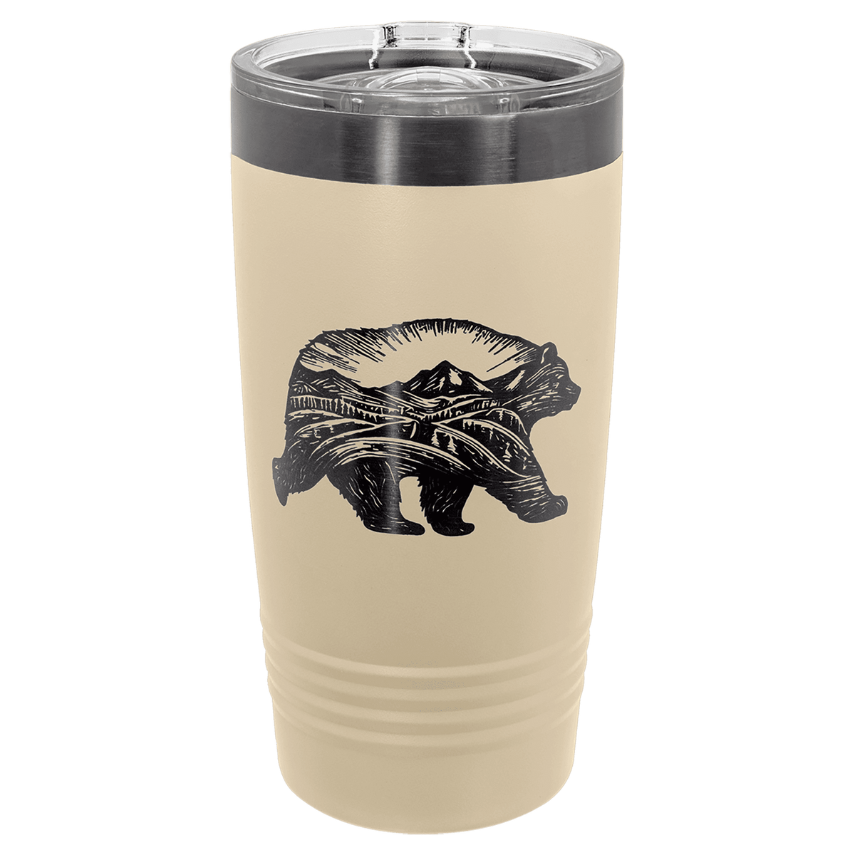 Custom Personalized Ghost Black 20 oz Insulated Tumbler with Slider Lid