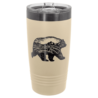 Custom Personalized Ghost Black 20 oz Insulated Tumbler with Slider Lid