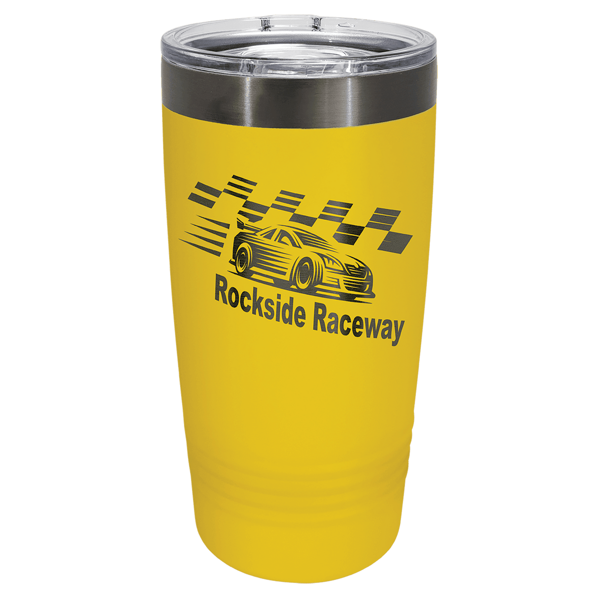 Custom Personalized Ghost Black 20 oz Insulated Tumbler with Slider Lid