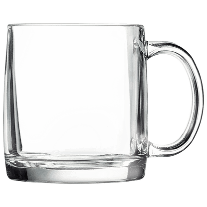 Custom Personalized Clear Glass Coffee Mug 12.25 oz