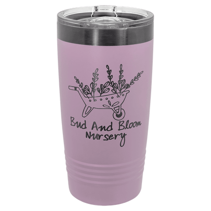 Custom Personalized Ghost Black 20 oz Insulated Tumbler with Slider Lid