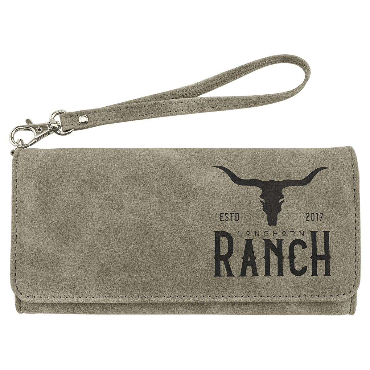 Personalized Leatherette Wristlet Wallet | Custom Engraved Creekside Collection