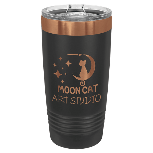 Custom Personalized Rose Gold 20 oz Tumbler with Slider Lid
