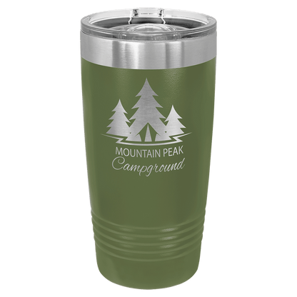 Personalized Stainless Steel 20 oz Insulated Tumbler with Slider Lid