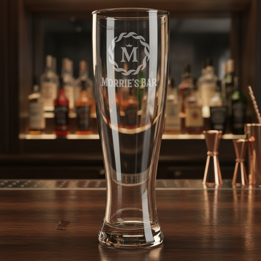 16 oz Personalized Pilsner Glass | Custom Laser Engraved