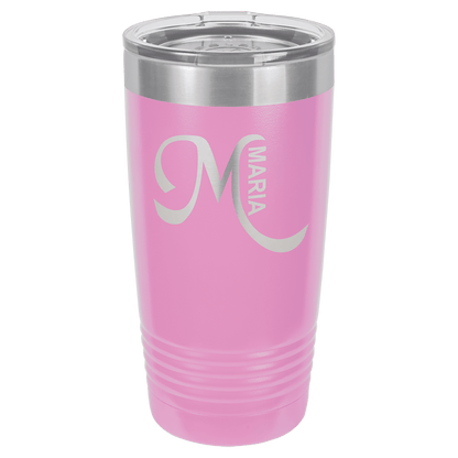 Personalized Stainless Steel 20 oz Insulated Tumbler with Slider Lid
