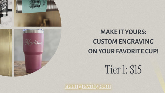 Bring Your Own Drinkware – Custom Laser Engraving