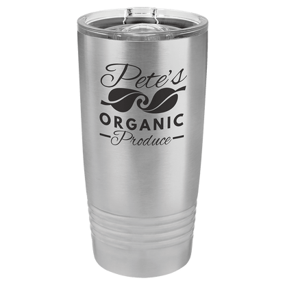 Personalized Stainless Steel 20 oz Insulated Tumbler with Slider Lid